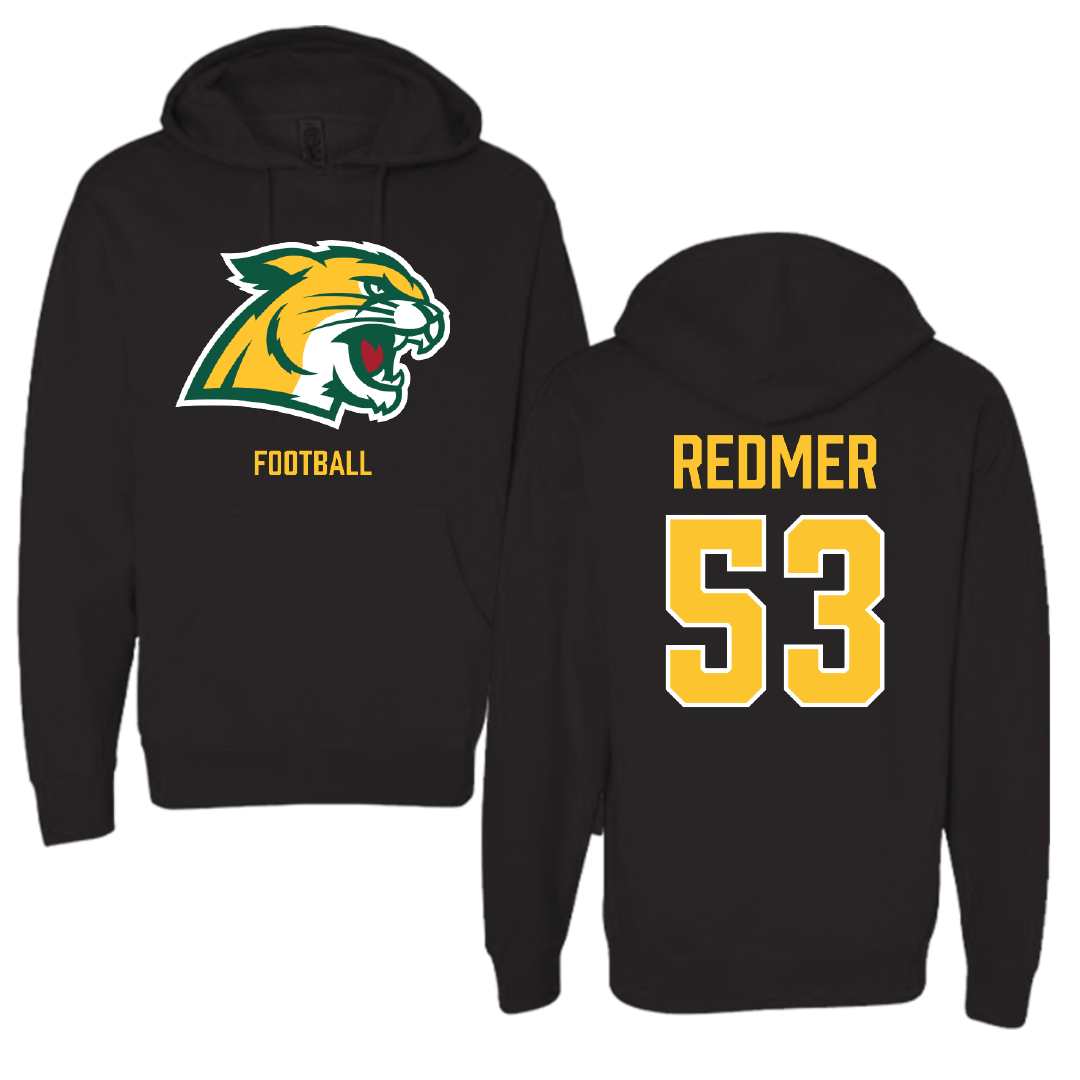 Northern Michigan University Football Black Hoodie - #53 Brady Redmer