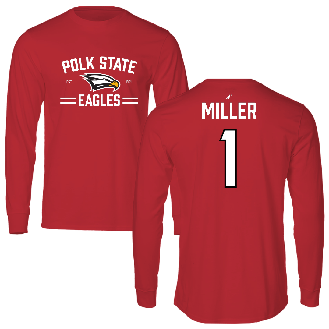Polk State College Soccer Red General Long Sleeve - #1 Ashley Miller
