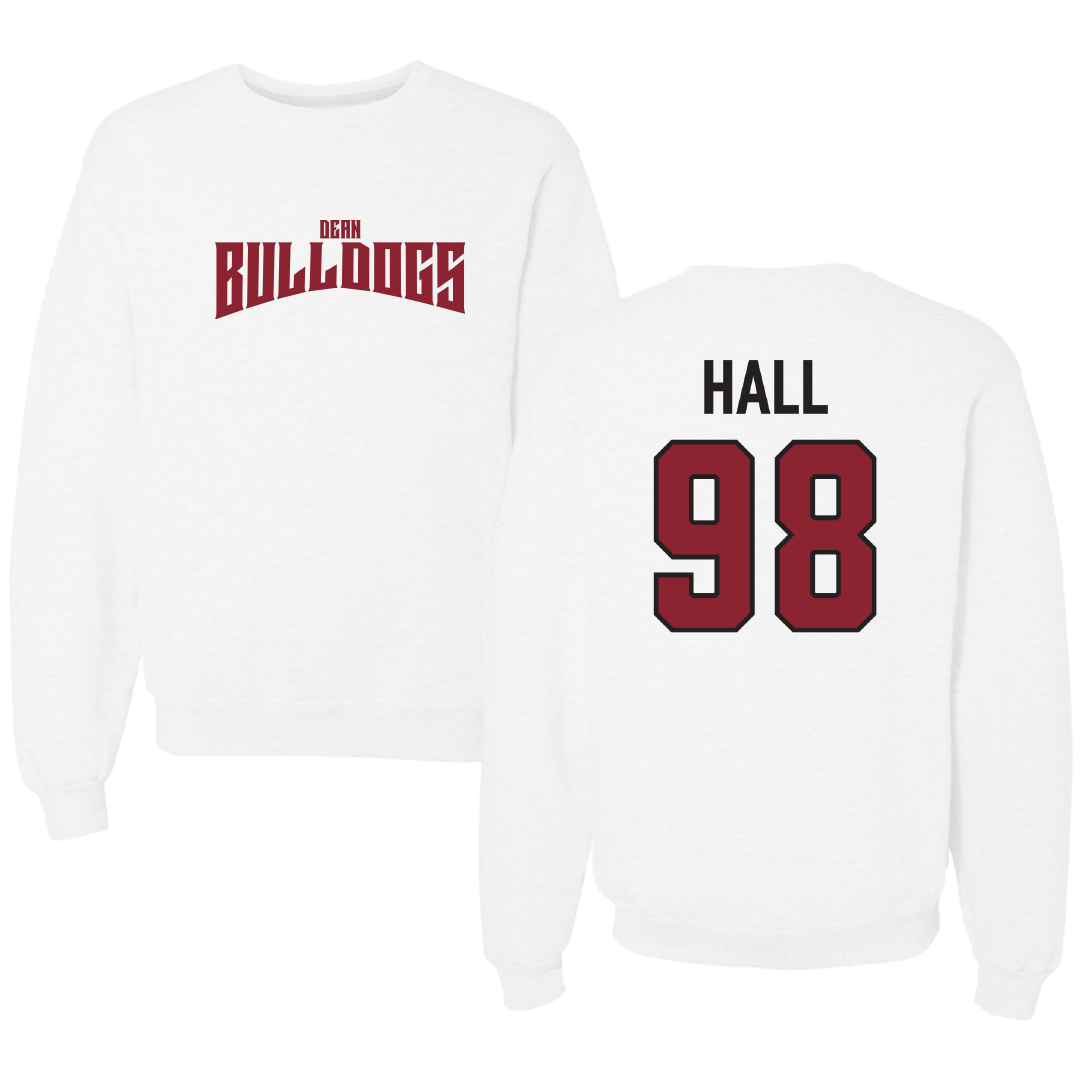 Dean College Soccer (M) White Classic Crewneck - #98 Charlie Hall