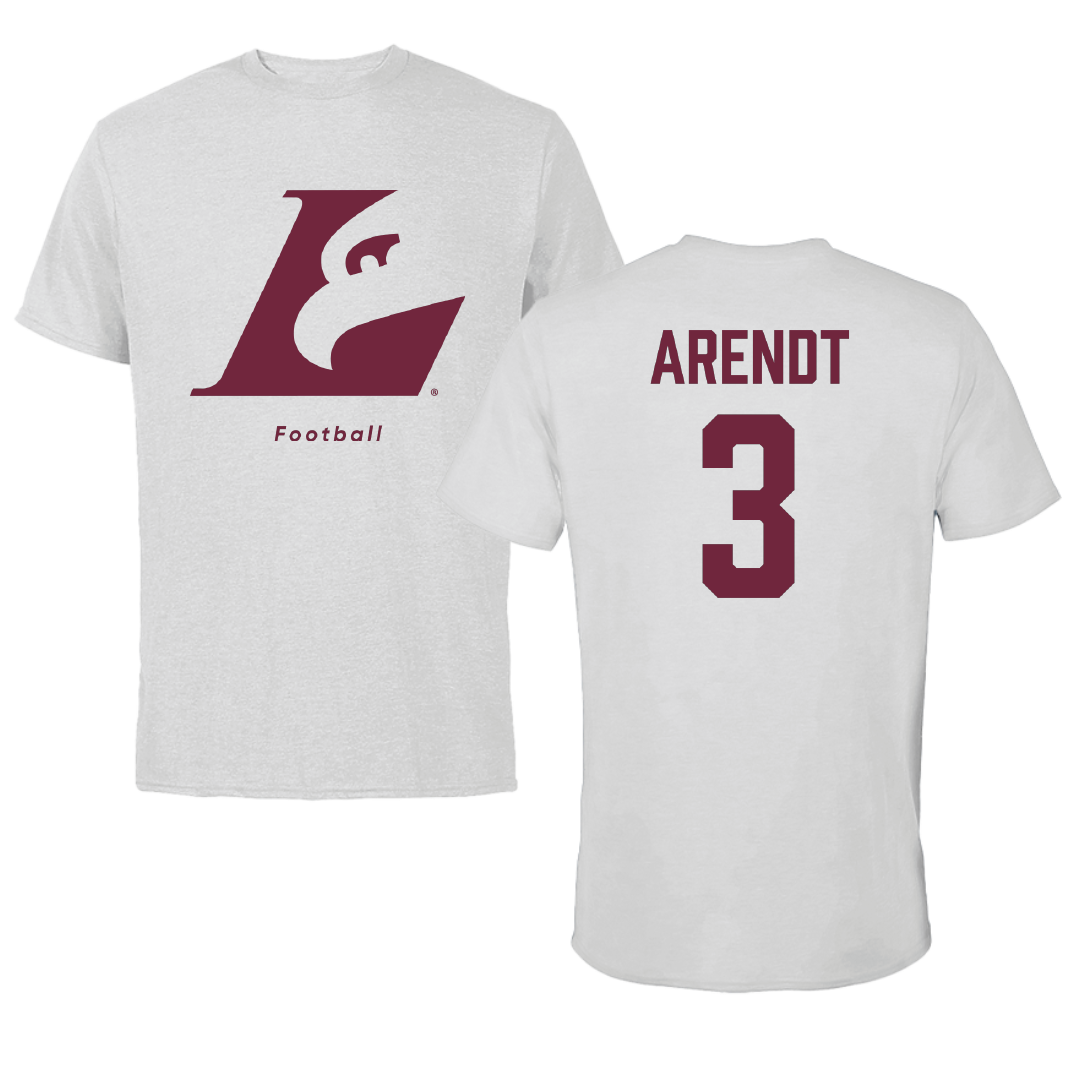 University of Wisconsin-La Crosse Football Light Gray Tee - #3 Keaton Arendt