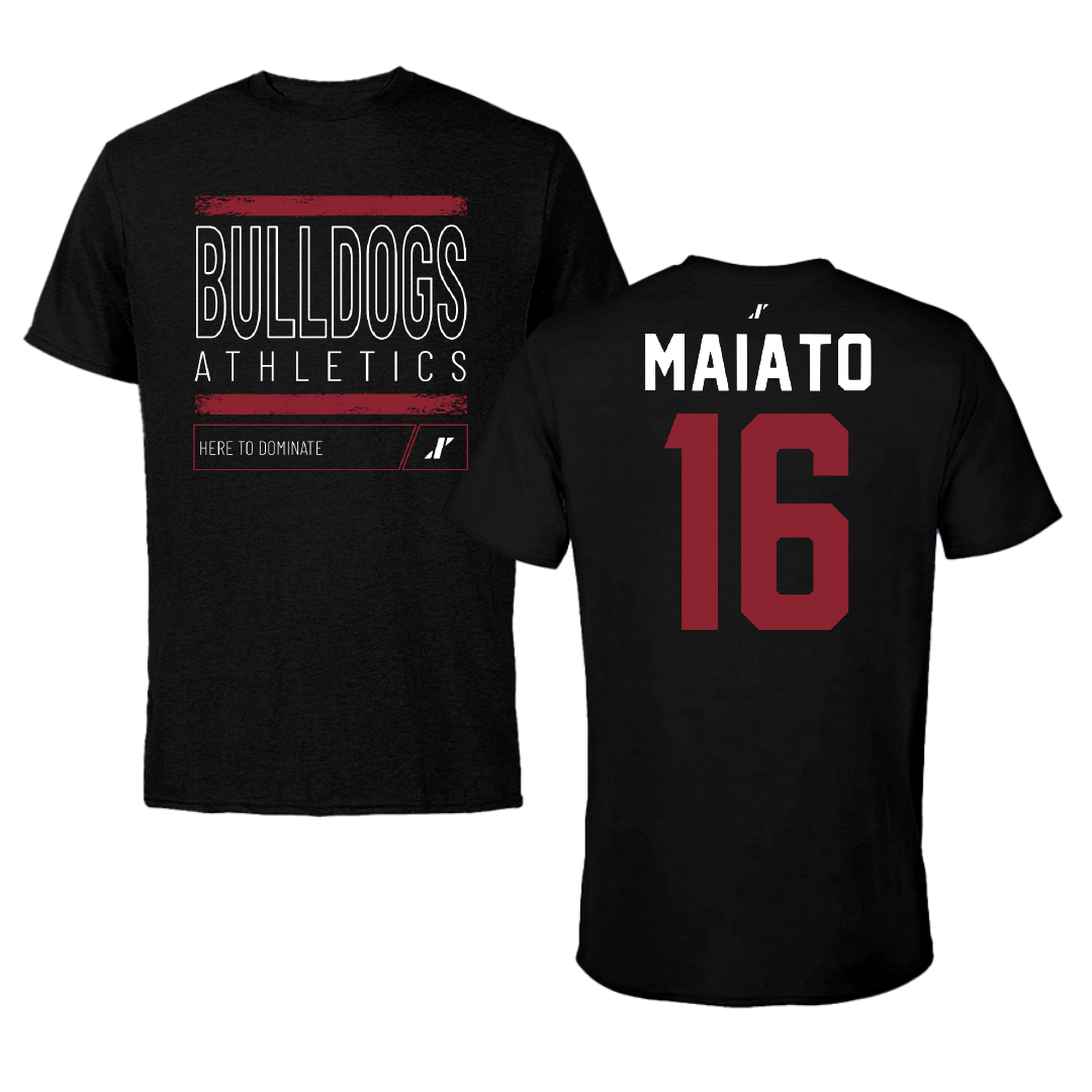 Dean College Soccer Black Dominate Tee - #16 Lila Maiato