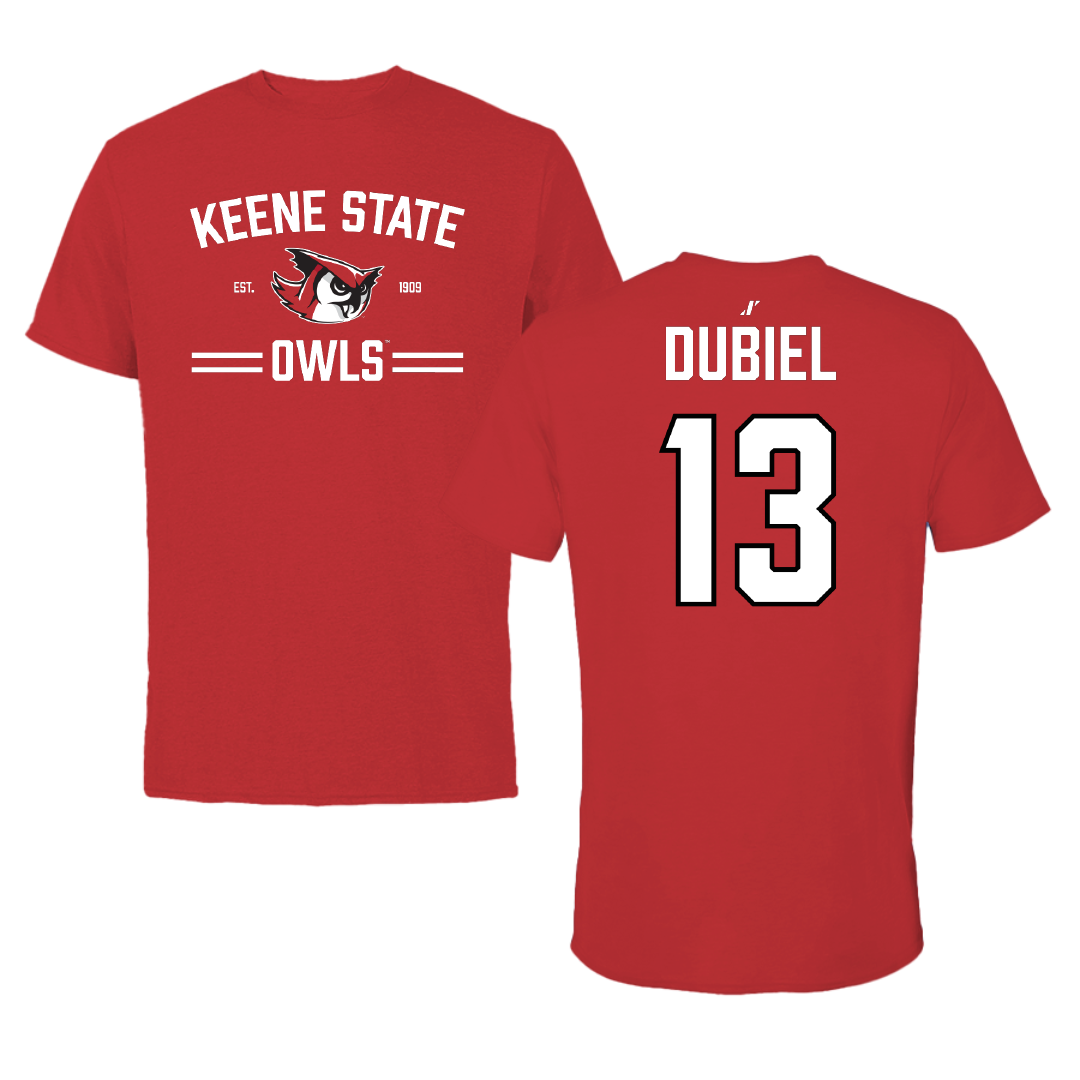 Keene State College Lacrosse (M) Red General Tee - #13 Jake Dubiel