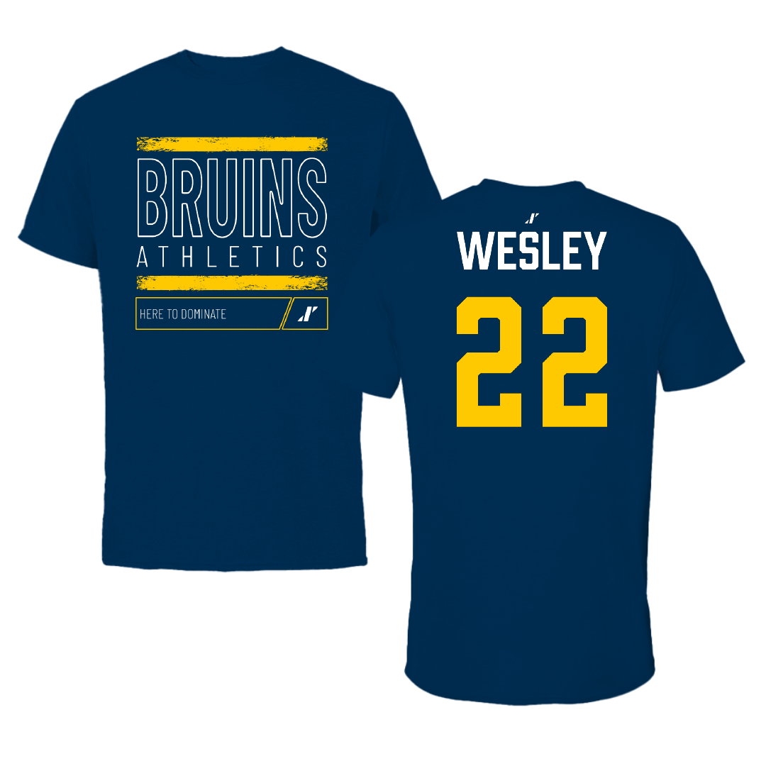 Carolina University Baseball Navy Dominate Tee - #22 Nathan Wesley