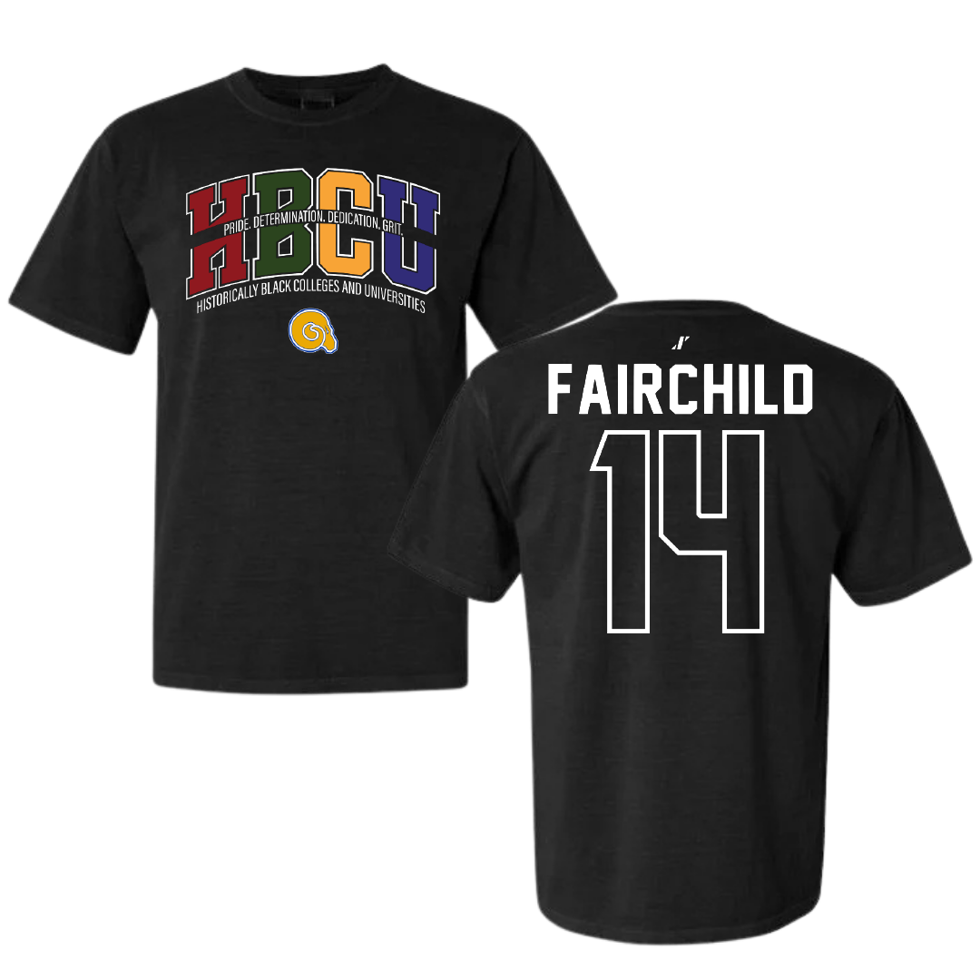 Albany State University Basketball Black HBCU Comfort Colors Tee - #14 Yasmine Fairchild
