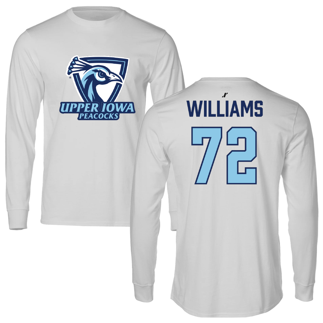 Upper Iowa University Football Light Gray Long Sleeve - #72 Caleb Williams