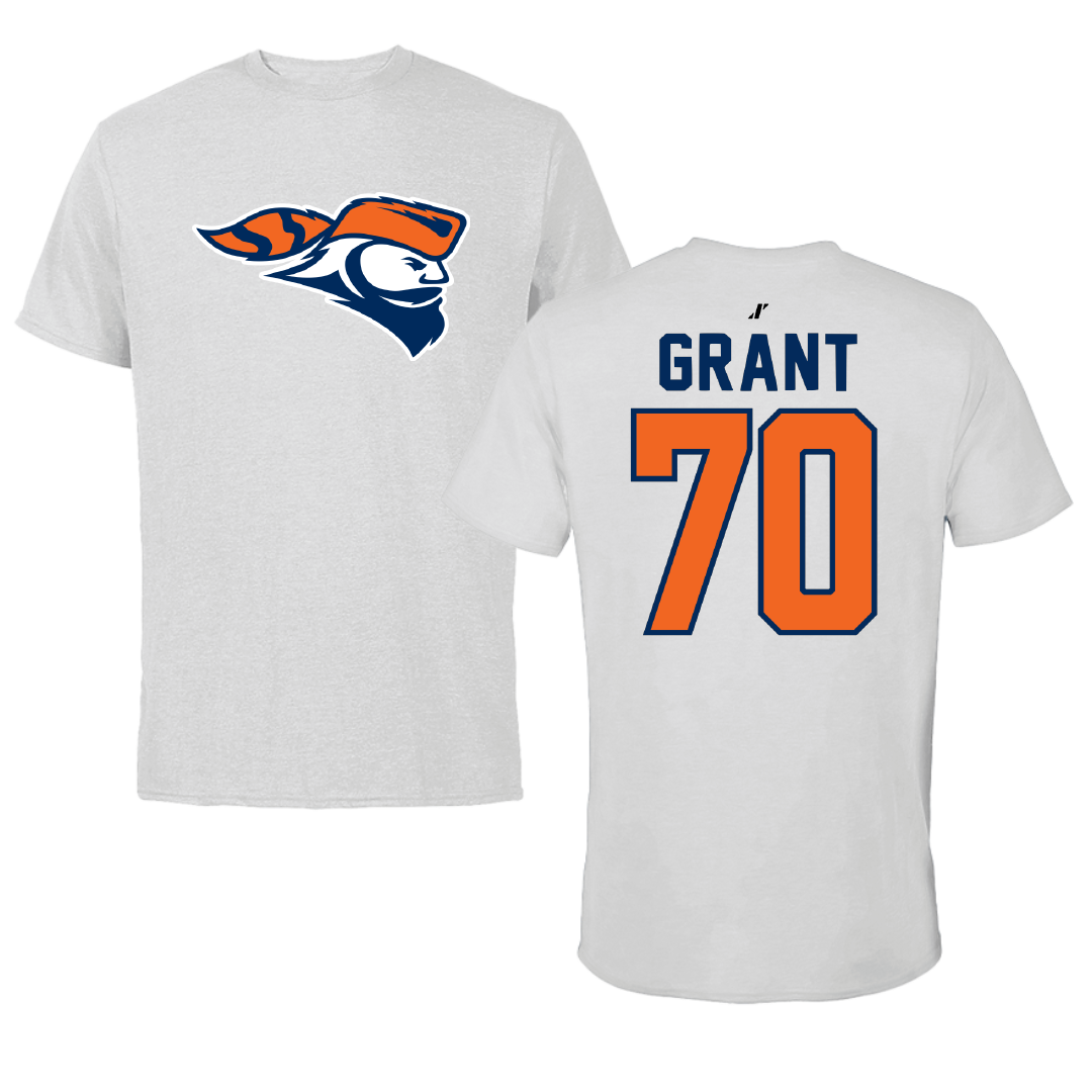 Carroll University Football Light Gray Tee - #70 Braelon Grant