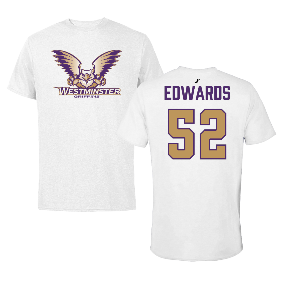 Westminster University (Utah) Lacrosse (M) White Performance Tee - #52 Harrison Edwards