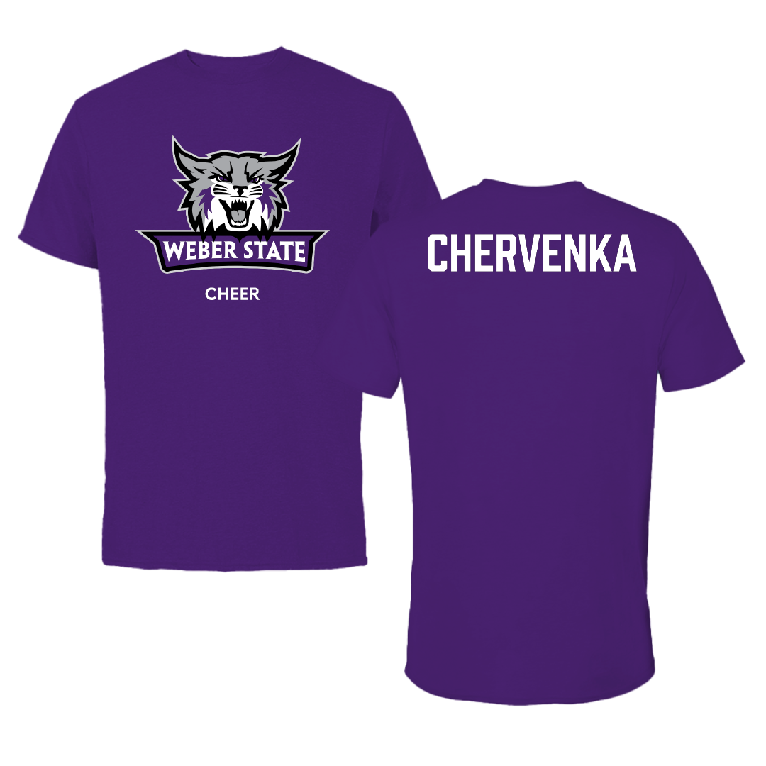 Weber State University Cheer Purple Performance Tee - Izabella Chervenka