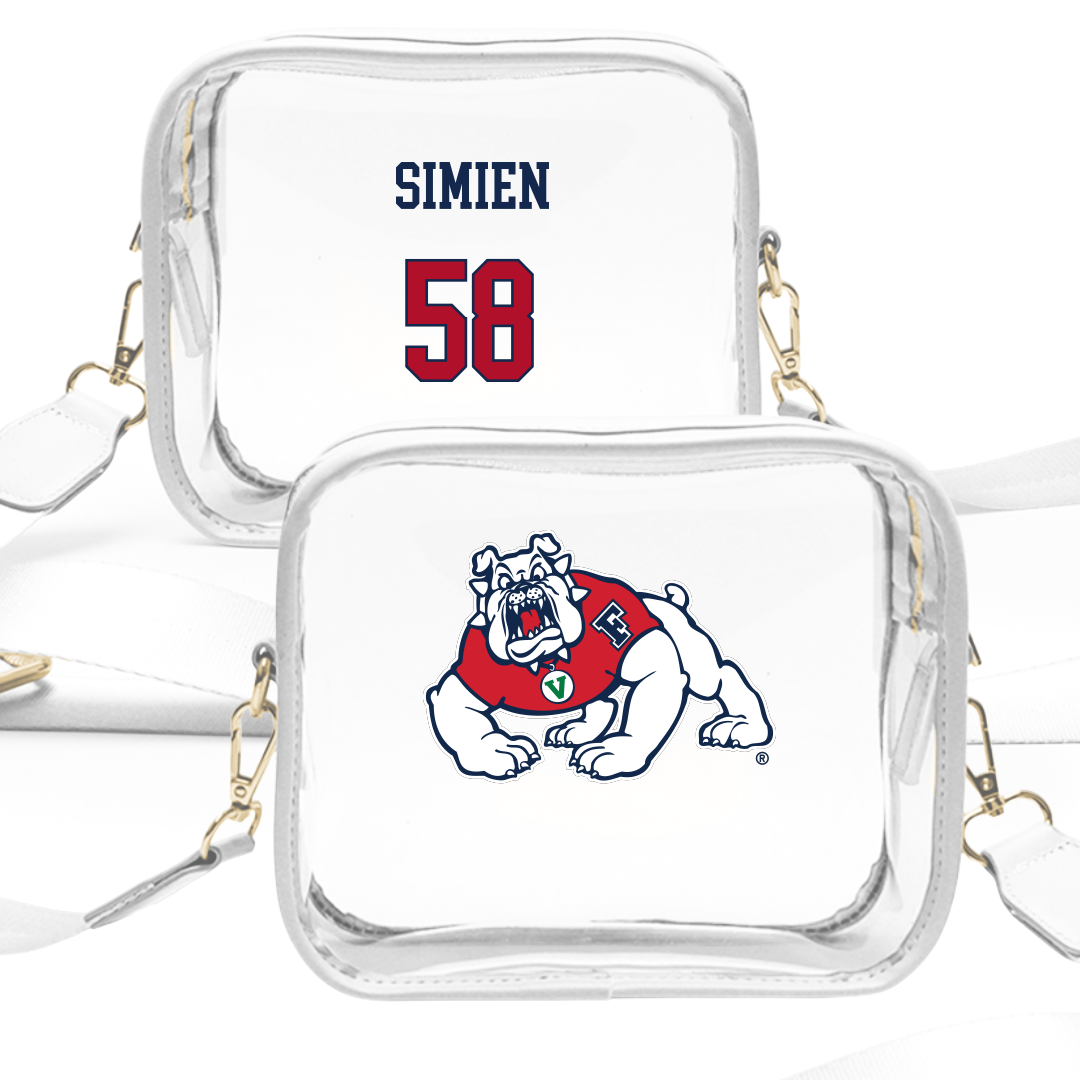 Fresno State University Football White Clear Stadium Bag - #58 Marcus Simien