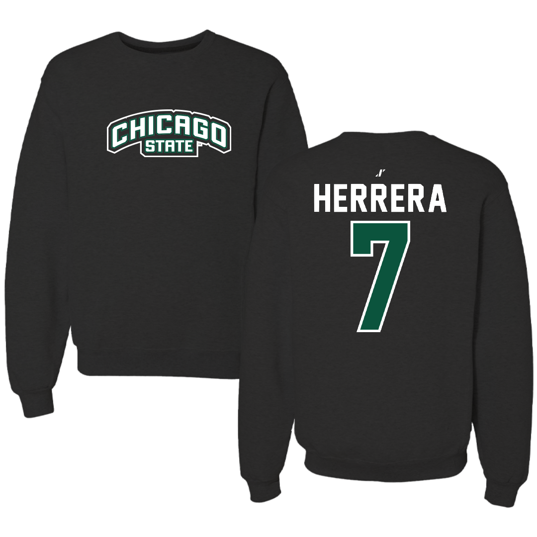 Chicago State University Soccer Black Crewneck - #7 Victor Herrera