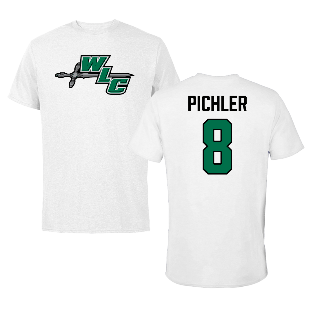 Wisconsin Lutheran College Volleyball White Performance Tee - #8 Brady Pichler