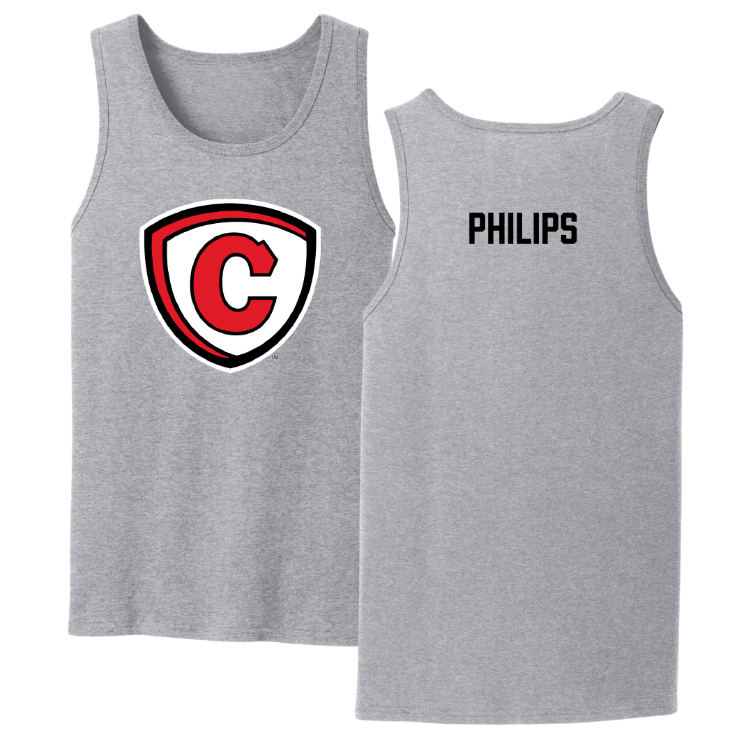 Carthage College Tennis Sport Gray Tank Top - Ava Philips