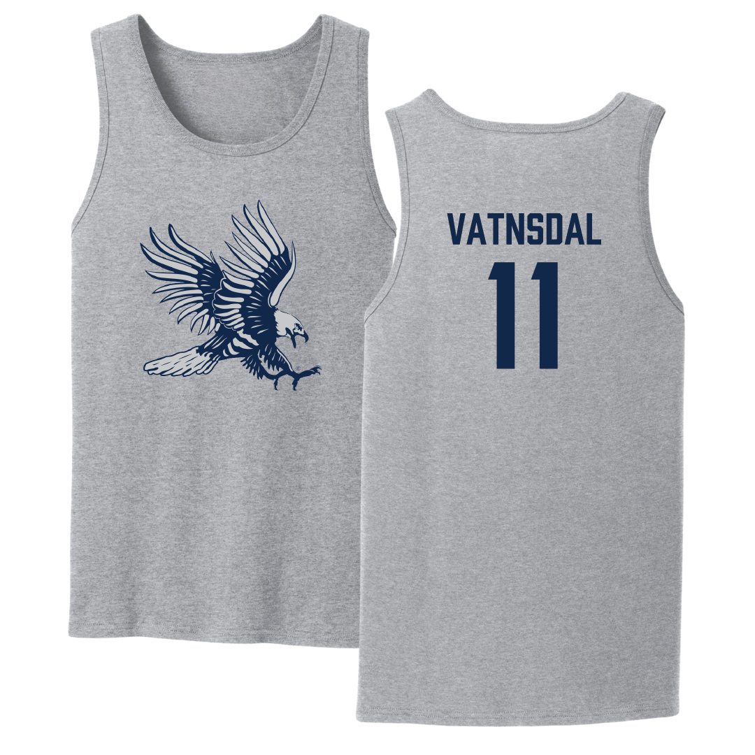 Dickinson State University Baseball Sport Gray Tank Top - #11 Kade Vatnsdal