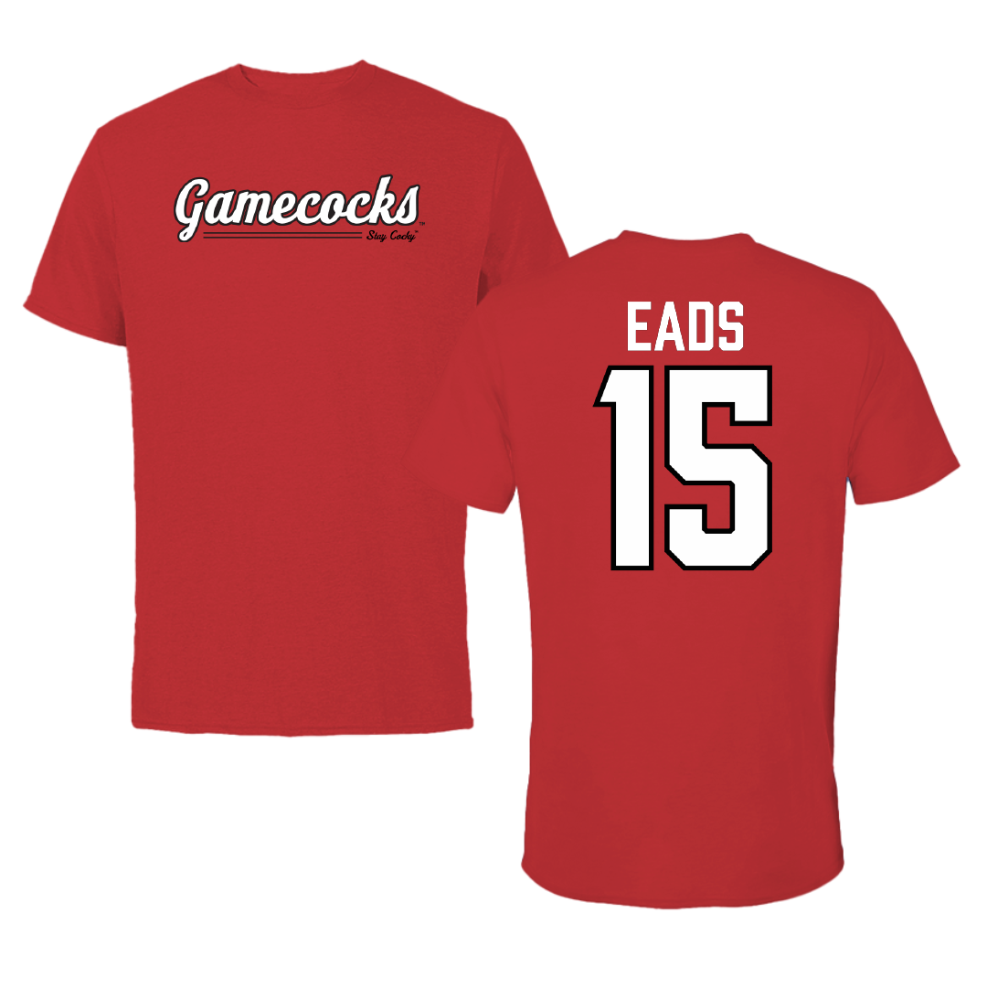 Jacksonville State University Soccer Red General Tee - #15 Baylee Eads