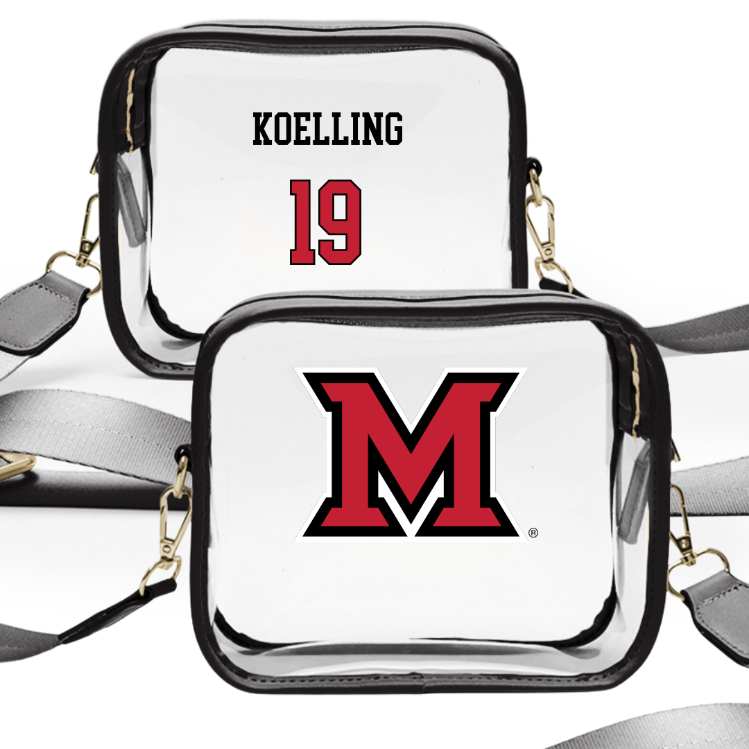 Miami University (Ohio) Baseball Black Clear Stadium Bag - #19 Alex Koelling