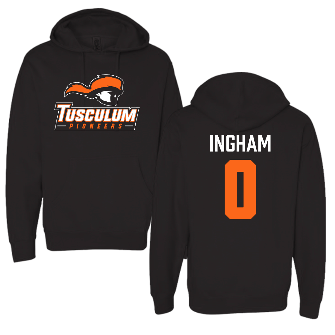 Tusculum University Basketball (M) Black Hoodie - #0 Landon Ingham