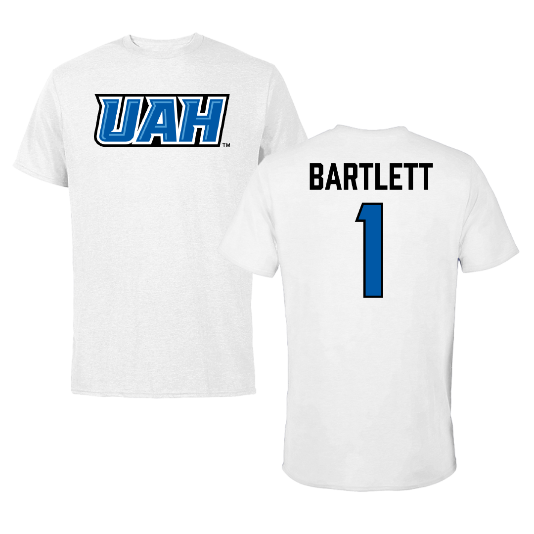 Huntsville Baseball White Tee - #1 Brodee Bartlett