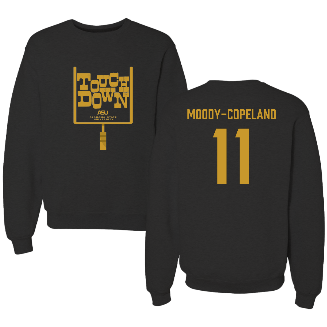 Alabama State University Football Black Touchdown Crewneck - #11 Aydden Moody-copeland