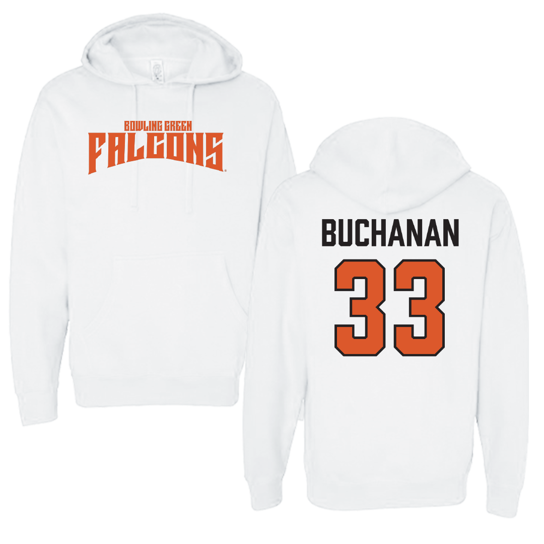 Bowling Green State University Baseball White Classic Hoodie - #33 Joey Buchanan