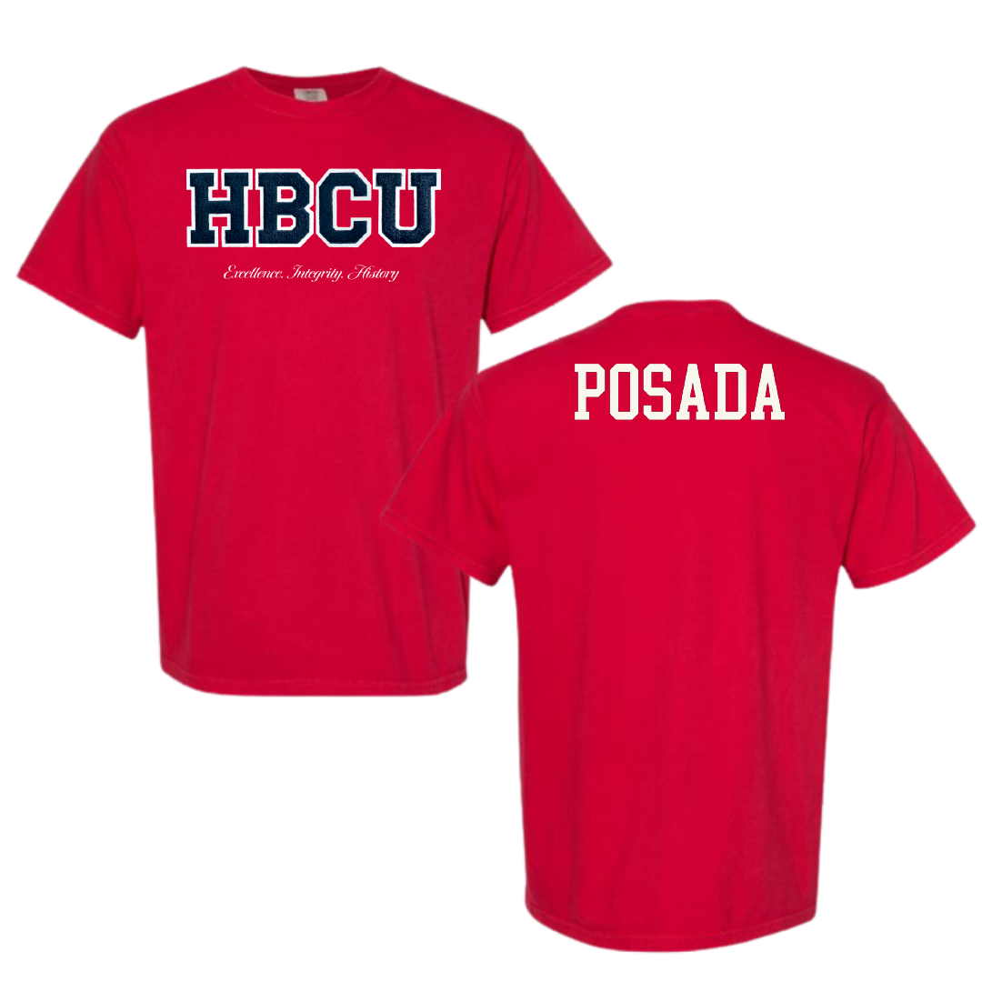 Howard University Swimming & Diving Red HBCU Varsity Comfort Colors Tee - Chanice Posada