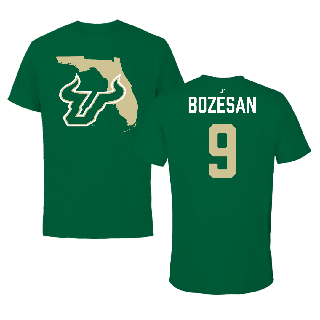 University of South Florida Soccer Green State Performance Tee - #9 Fabio Bozesan