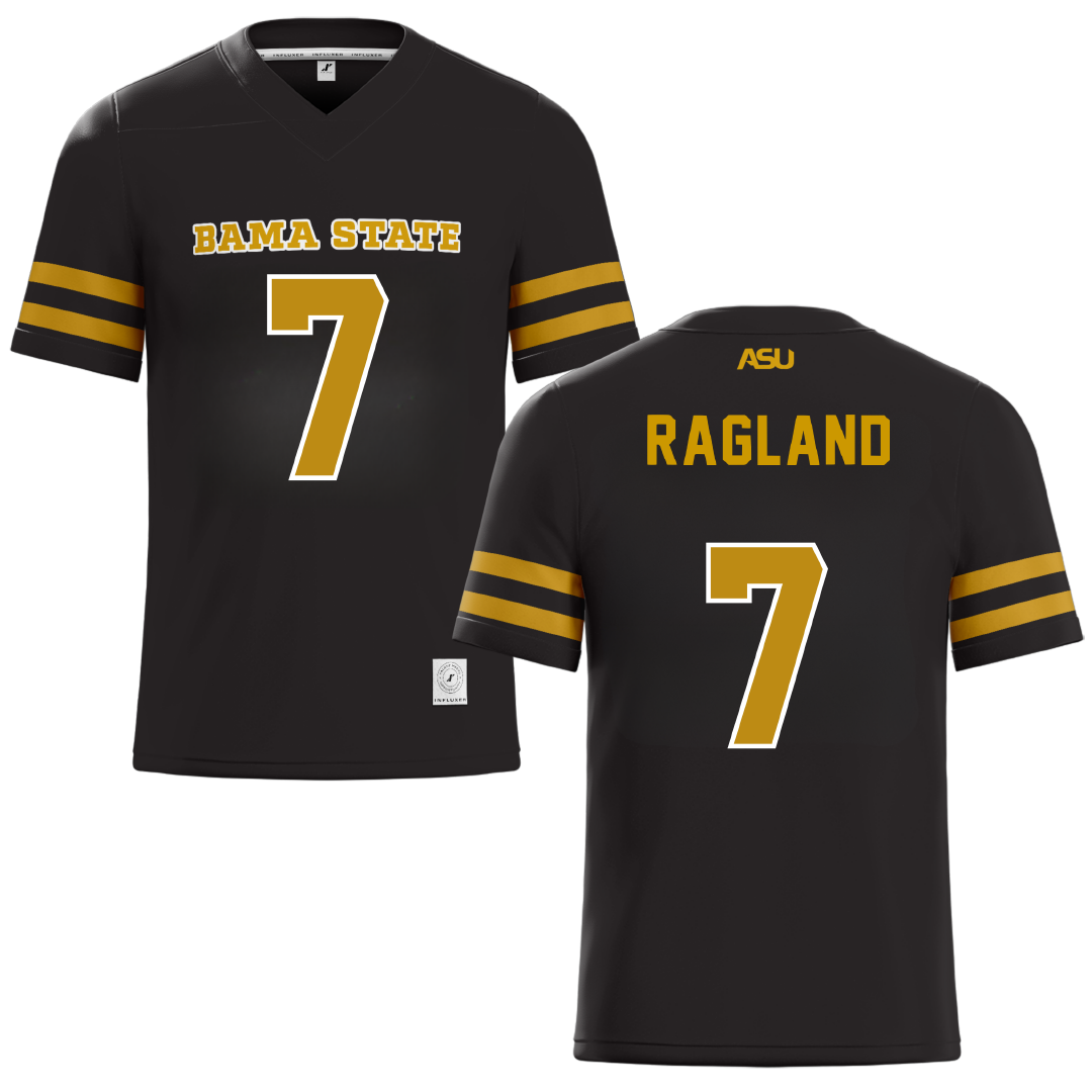 Alabama State University Black Football Jersey - #7 Braylen Ragland