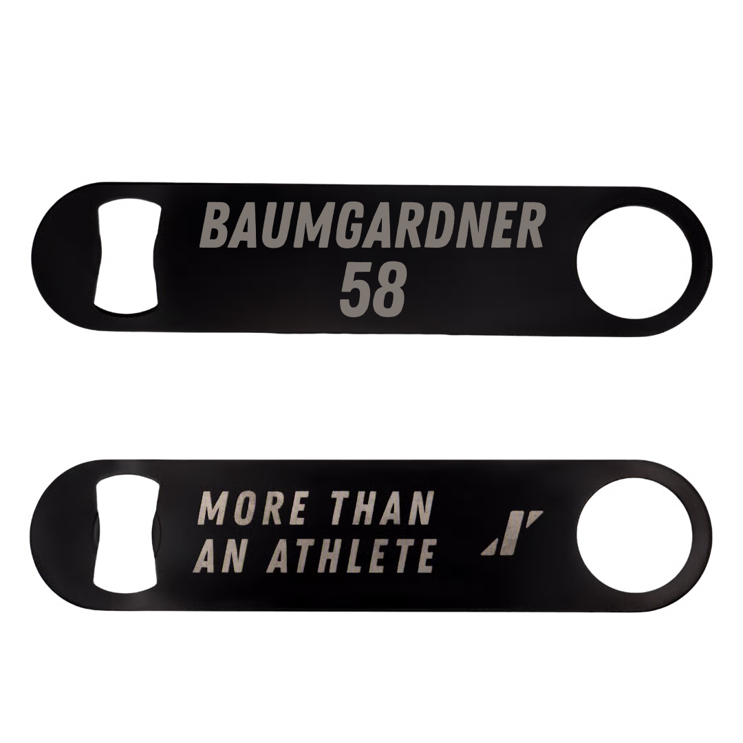 Football Black Bottle Opener - #58 Mason Baumgardner
