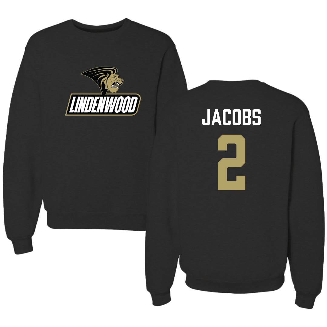 Lindenwood University Lacrosse (W) Black Crewneck - #2 Anna Bea Jacobs