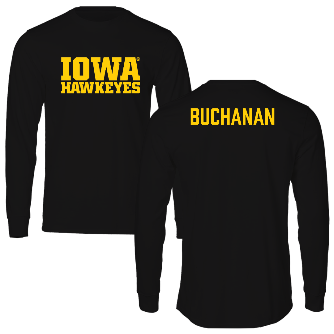 University of Iowa Wrestling Black Performance Long Sleeve - Stephen Buchanan