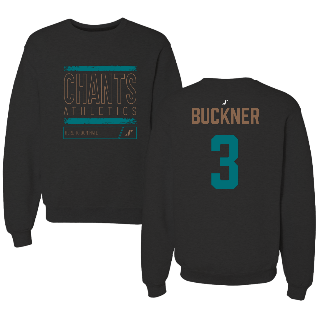 Coastal Carolina University Baseball Black Dominate Crewneck - #3 Lukas Buckner