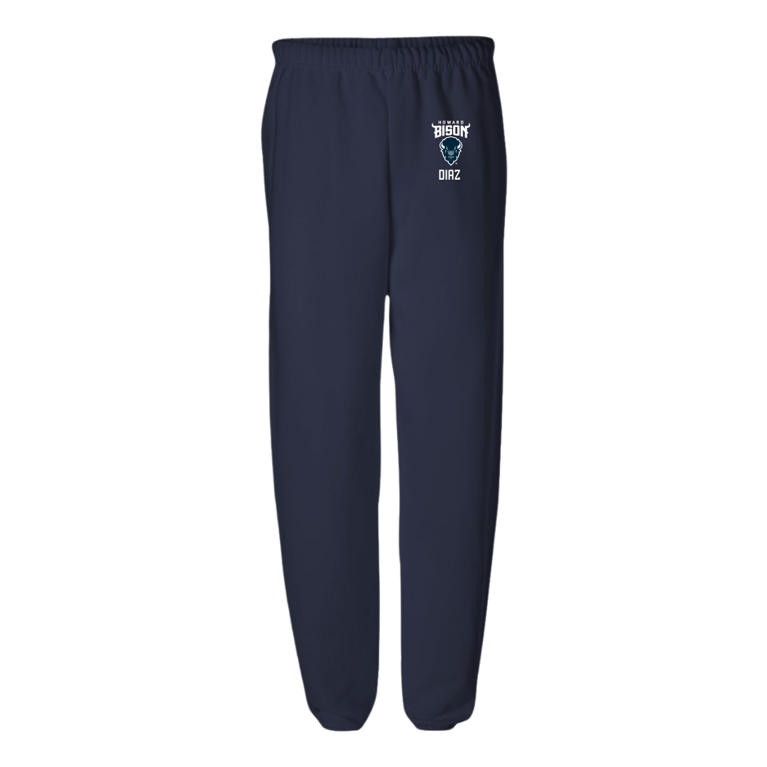 Howard University Swimming & Diving Navy Sweatpants - Adam Diaz