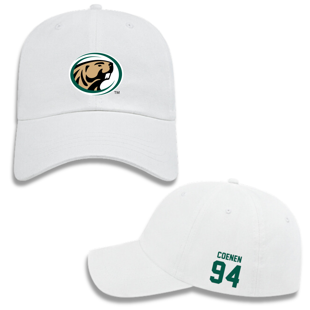 Bemidji State University Football White Hat - #94 Eli Coenen
