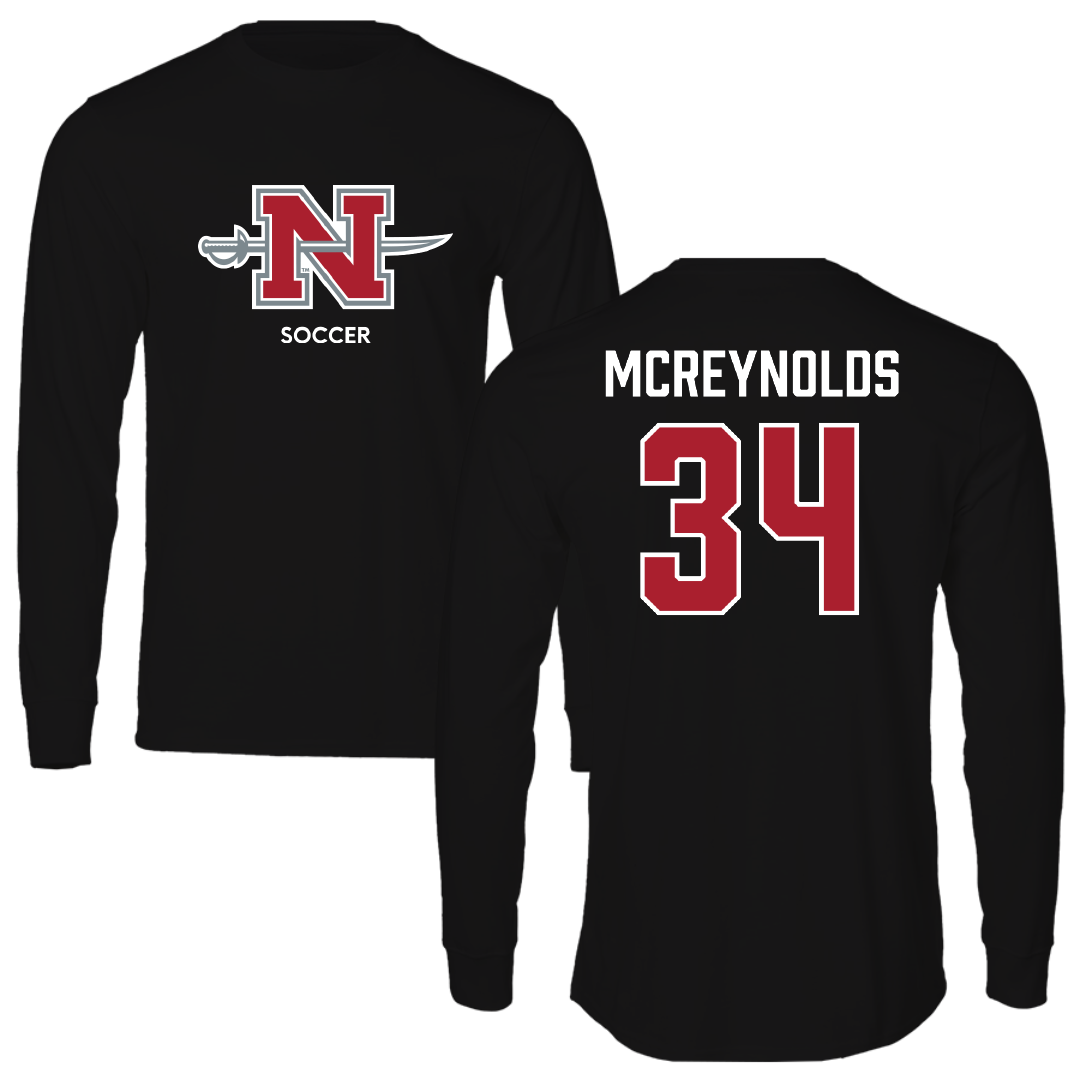 Nicholls State University Soccer (W) Black Mascot Long Sleeve - #34 Mallory McReynolds