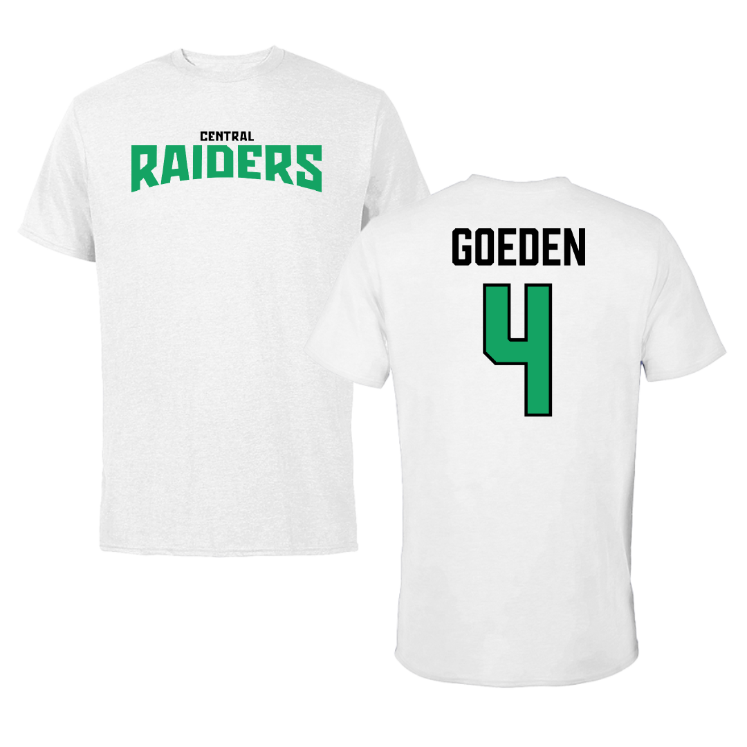 Central Community College at Columbus Volleyball (W) White Classic Performance Tee - #4 Rae Goeden