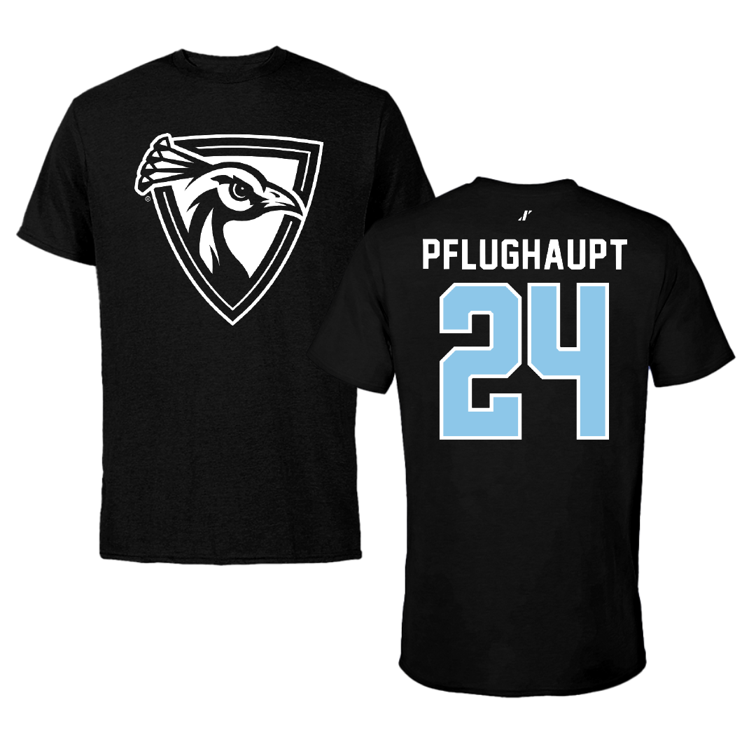 Upper Iowa University Basketball Black Performance Tee - #24 Ty Pflughaupt