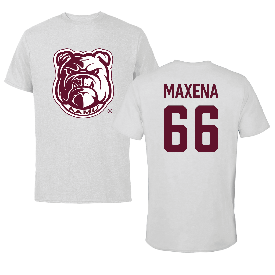 Alabama A&M University Football Light Gray Tee - #66 BJ Maxena