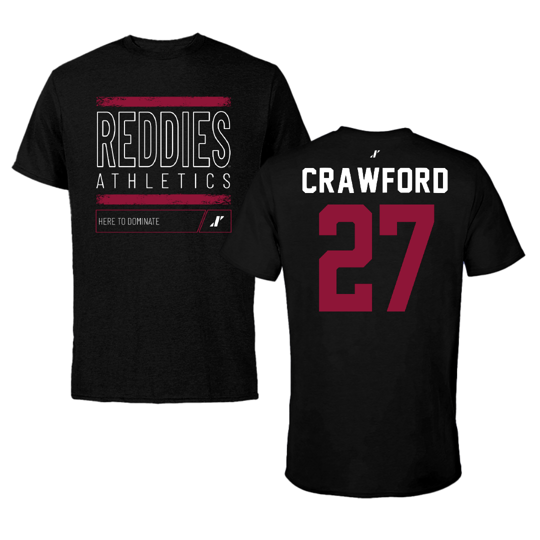 Henderson State University Football Black Dominate Performance Tee - #27 Kolbi Crawford
