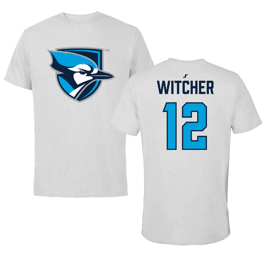 Elmhurst University Basketball (M) Light Gray Tee - #12 John Witcher