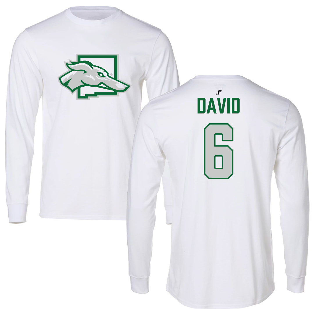 Eastern New Mexico University Volleyball White Performance Long Sleeve - #6 Jayla David