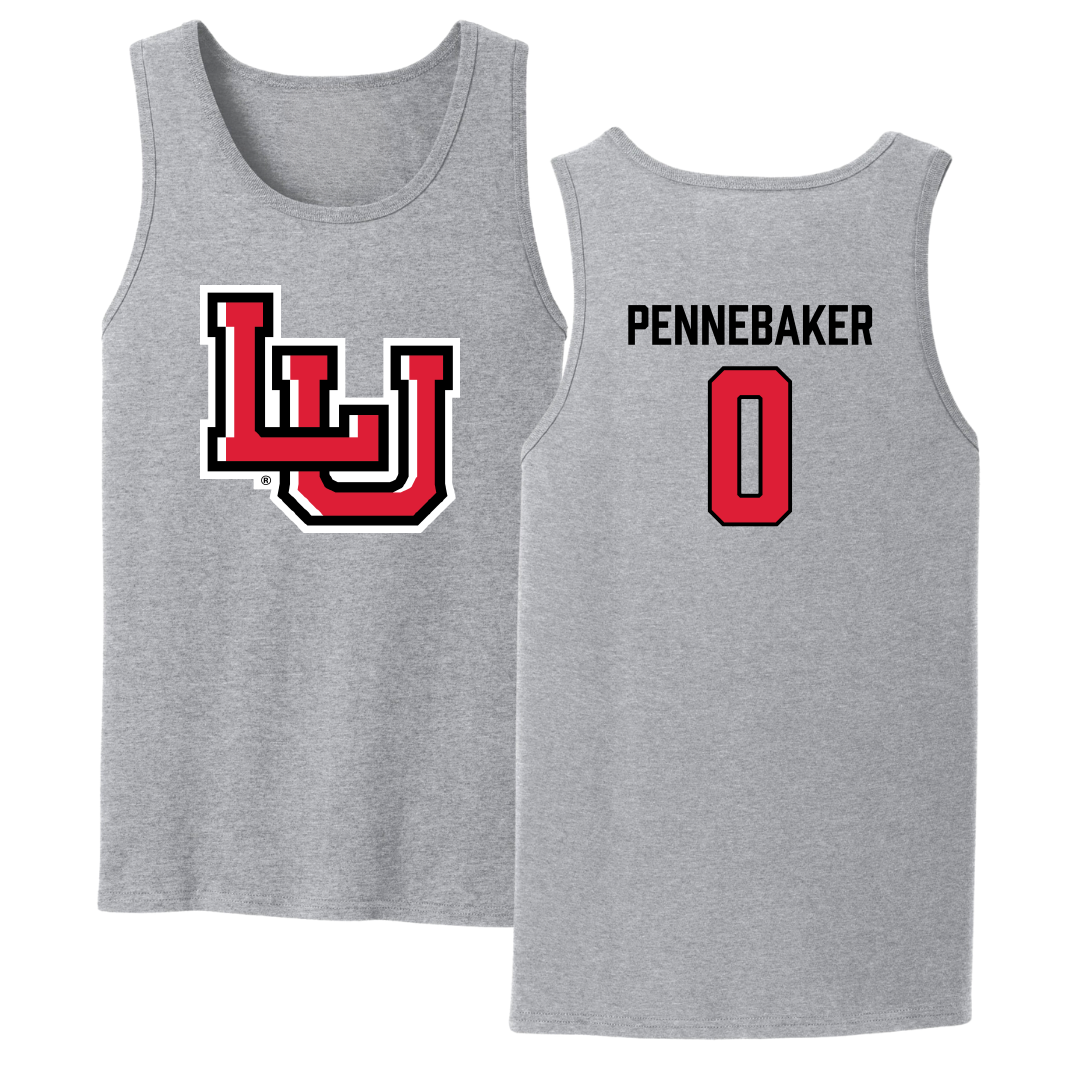 Lamar University Basketball Sport Gray Tank Top - #0 Cody Pennebaker
