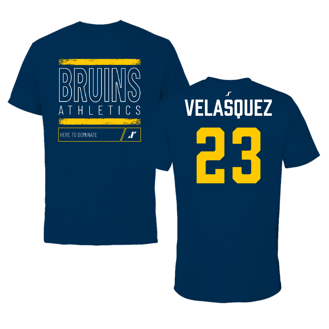Carolina University Soccer (M) Navy Dominate Performance Tee - #23 Rodney Velasquez