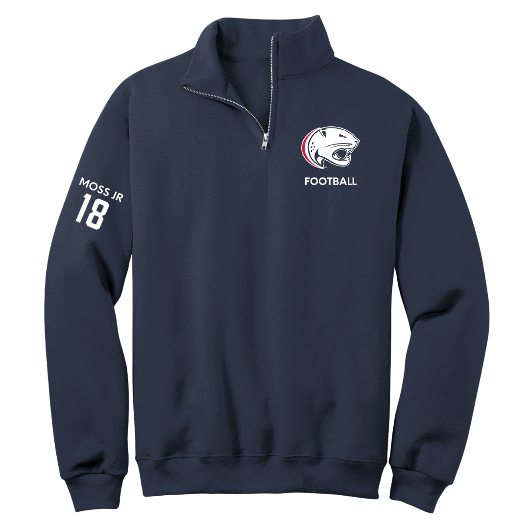 University of South Alabama Football Navy Quarter-Zip - #18 RJ Moss Jr
