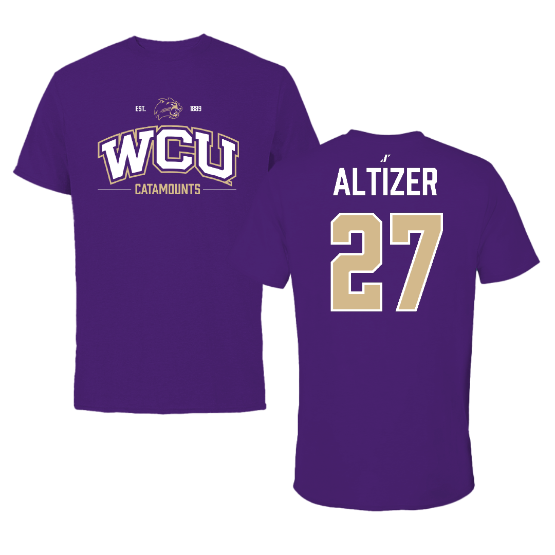 Western Carolina University Soccer Purple General Tee - #27 Adrienne Altizer