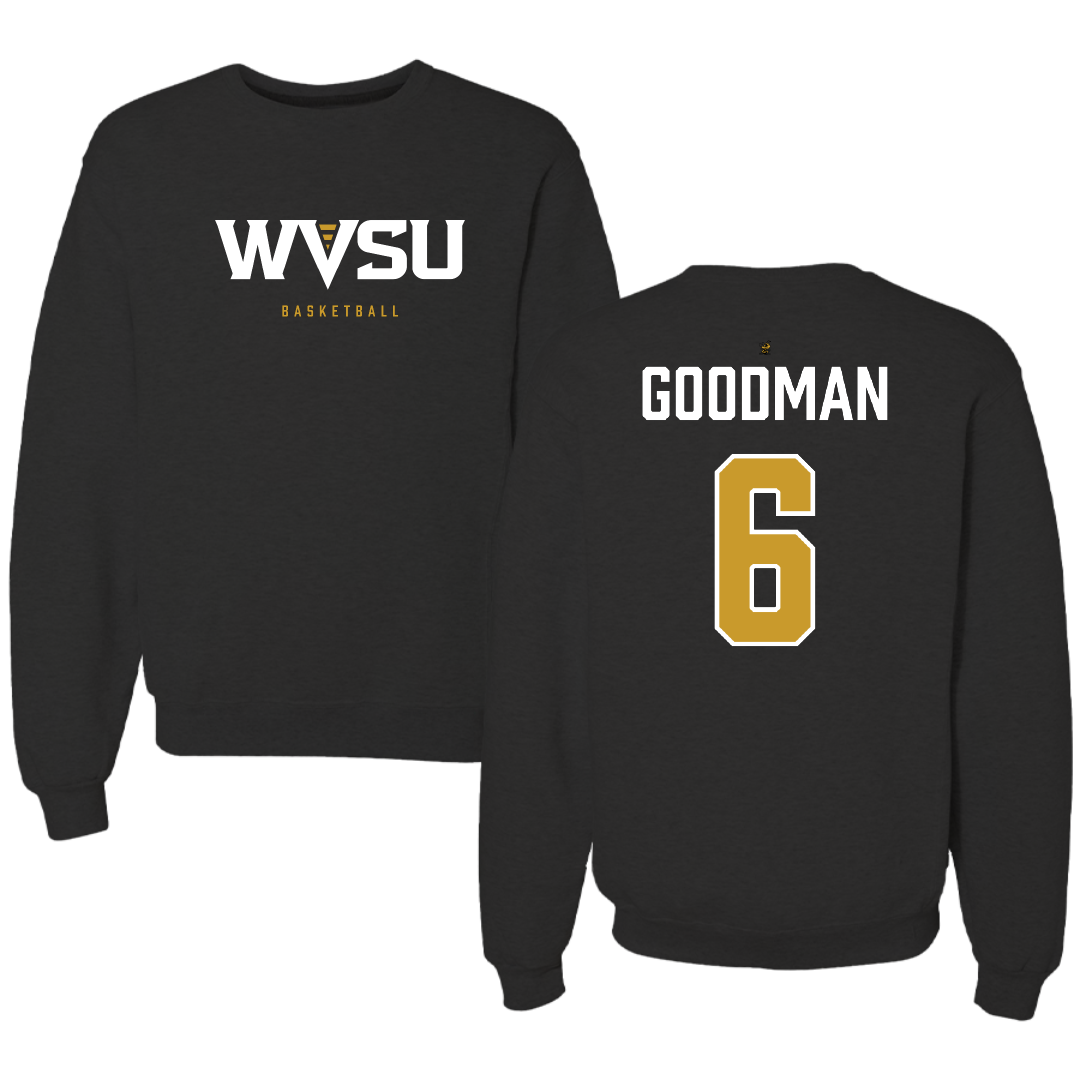West Virginia State University Basketball (M) Black Crewneck - #6 Blake Goodman
