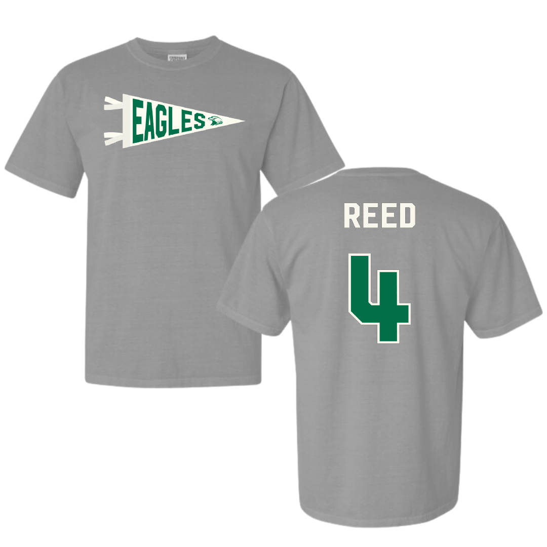 Central Methodist University Basketball (M) Light Gray Pennant Comfort Colors Tee - #4 Nathan Reed