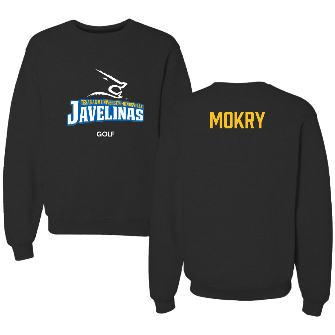 Texas A&M University-Kingsville Golf (W) Black Crewneck - Cesilee Mokry