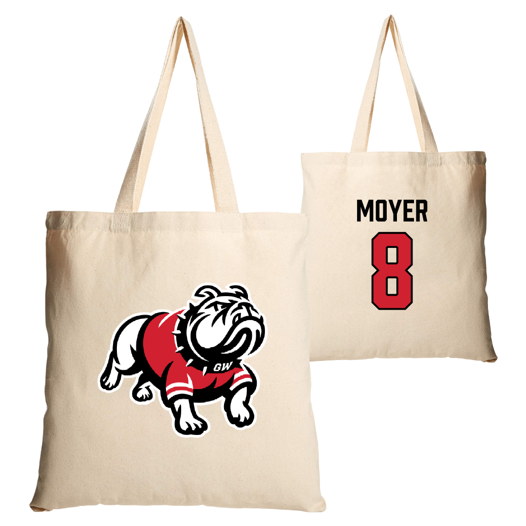Gardner-Webb University Football Tan Canvas Tote Bag - #8 DJ Moyer