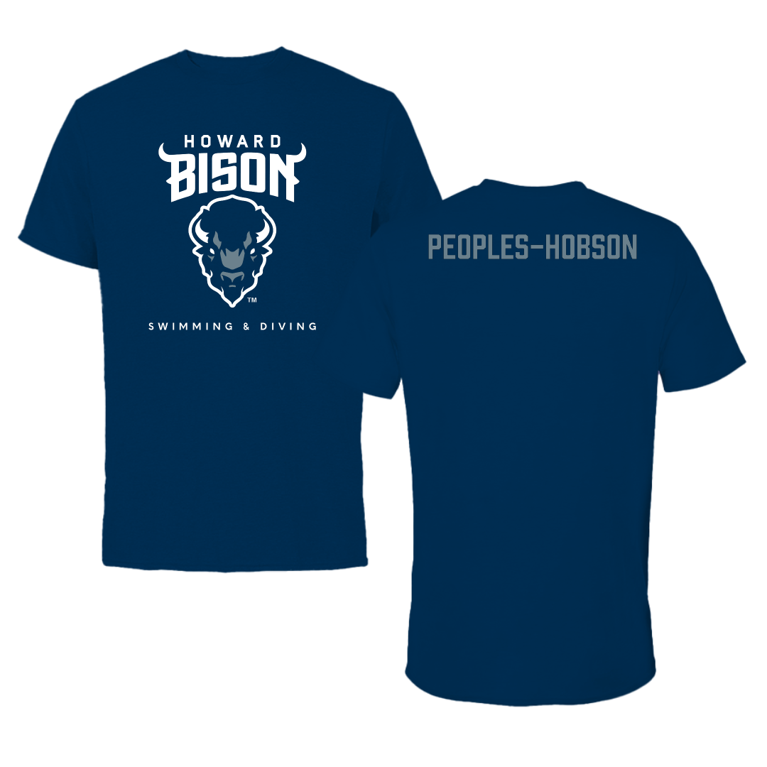 Howard University Swimming & Diving Navy Tee - Vaughn Peoples-Hobson