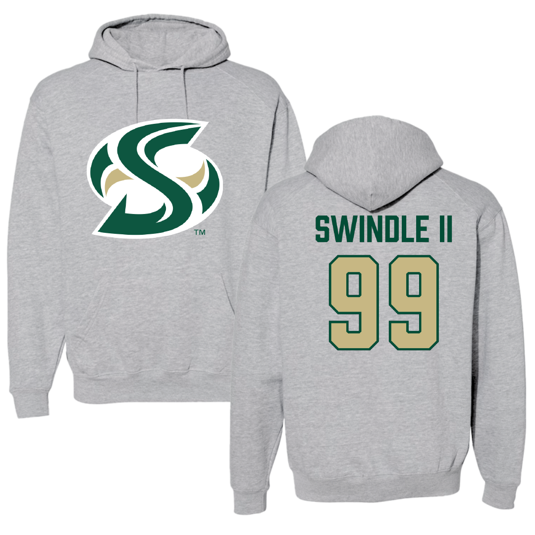 Sacramento State University Football Sport Gray Hoodie - #99 Melvin Swindle II