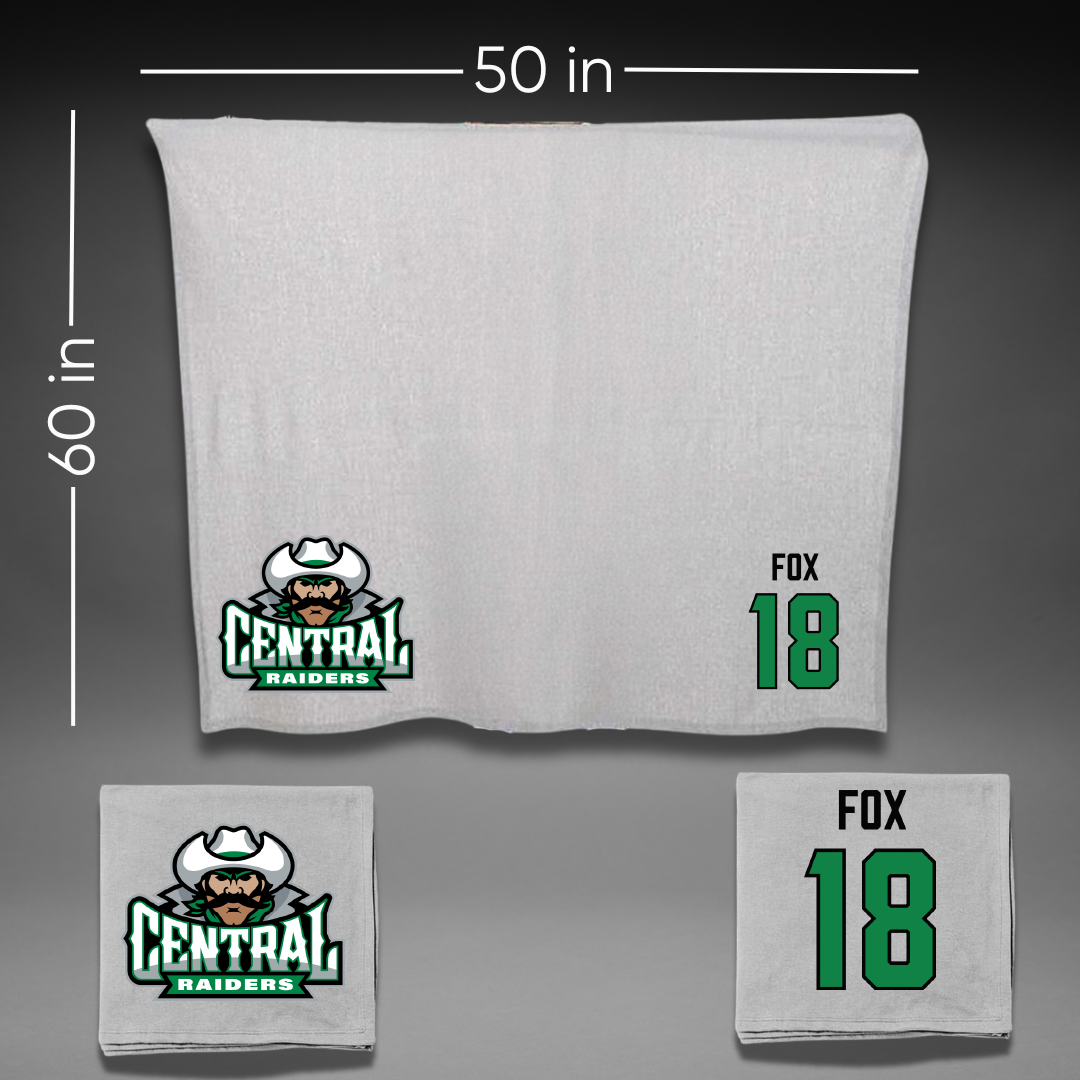 Central Community College at Columbus Softball Gray Blanket - #18 Kayla Fox